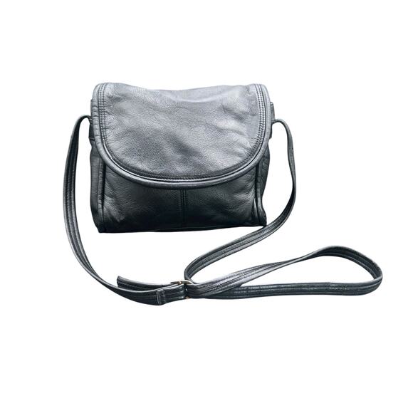 Wilsons Leather Black Genuine Leather Crossbody Shoulder Bag Small Purse - Picture 12 of 12